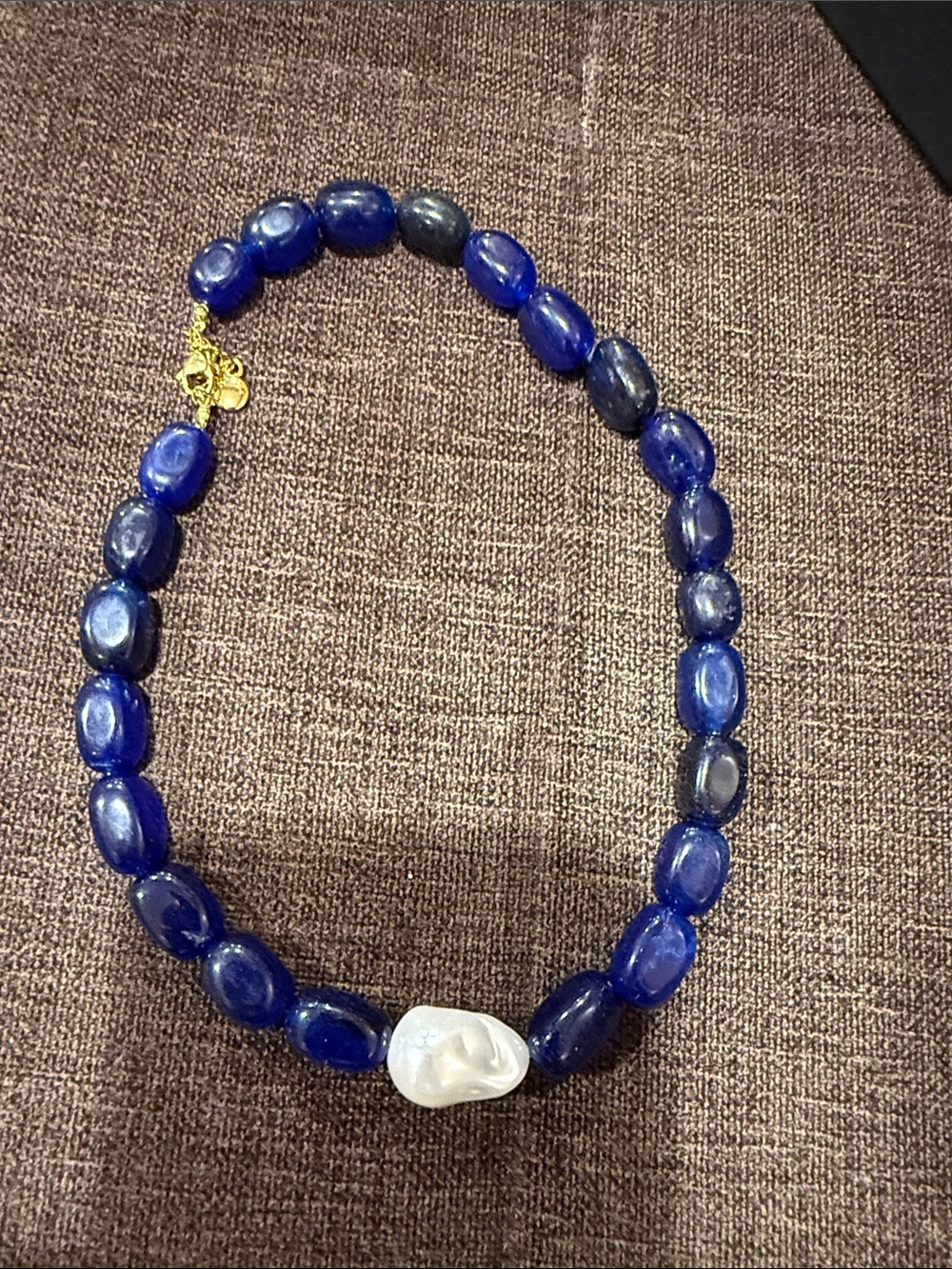 MAYAMAR 24K GP Natural Lapis Lazulli Necklace